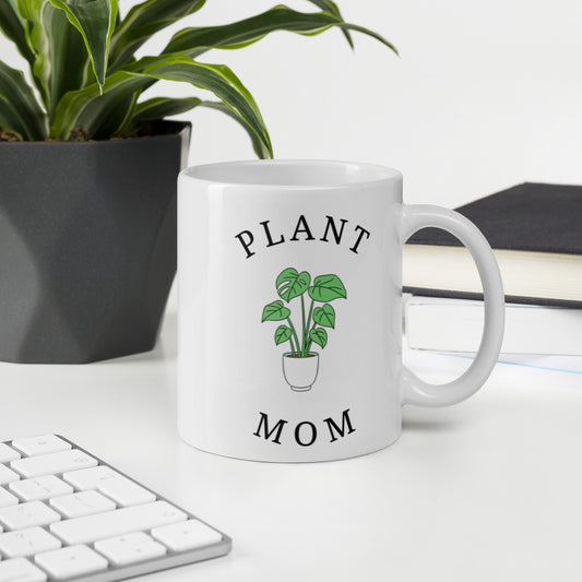 Plant Mom Tasse, weiss